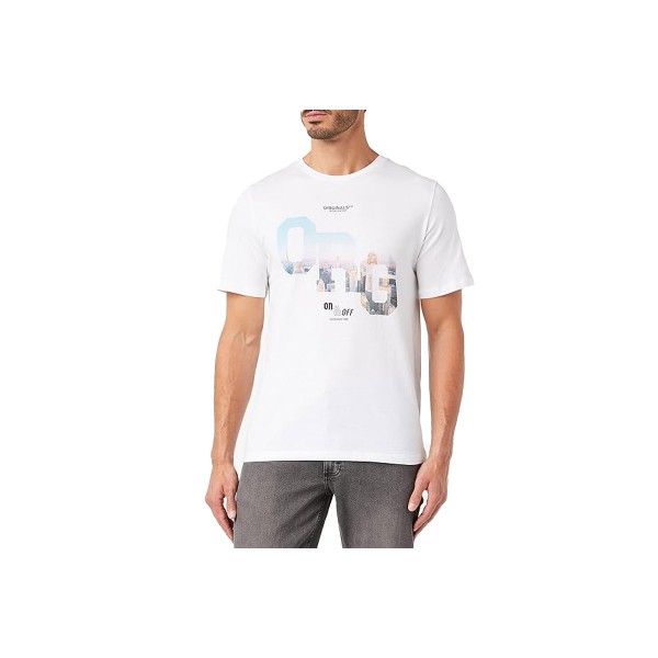 Jack And Jones Jorbooster Tee Ss Crew Neck Feb23 T-Shirt Ανδρικό (12232997 BRIGHT WHITE)