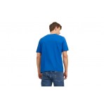 Jack And Jones Jorpalma Photo Tee Ss Crew Neck T-Shirt Ανδρικό (12234294 NAUTICAL BLUE)