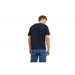 Jack And Jones Jorpalma Photo Tee Ss Crew Neck T-Shirt Ανδρικό (12234294 NAVY BLAZER)