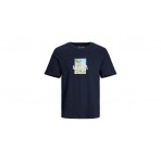 Jack And Jones Jorpalma Photo Tee Ss Crew Neck T-Shirt Ανδρικό (12234294 NAVY BLAZER)