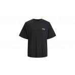 Jack And Jones Jorbrlize Photo Tee Ss Crew Neck T-Shirt Ανδρικό (12235212 BLACK)