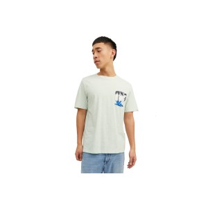 Jack And Jones Jortulum Pocket Tee Ss Crew Neck Ln T-Shirt Ανδρικό (12235290 PALE BLUE)