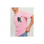 Jack And Jones Jortulum Pocket Tee Ss Crew Neck Ln T-Shirt Ανδρικό (12235290 PRISM PINK)