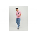 Jack And Jones Jortulum Pocket Tee Ss Crew Neck Ln T-Shirt Ανδρικό (12235290 PRISM PINK)