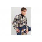 Jack And Jones Jjeeddie Overshirt Ls Noos Πουκάμισο Μακρυμάνικο Ανδρικό (12235986 CLOUD DANCER)