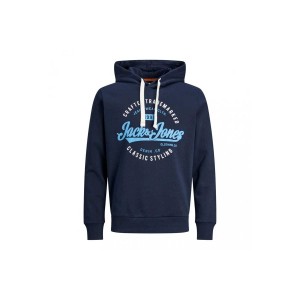 Jack And Jones Jjmikk Sweat  Hoodie Ανδρικό (12236178 NAVY BLAZER-BIG)