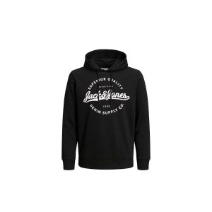 Jack And Jones Jjstanli Sweat  Hoodie Ανδρικό (12236185 BLACK-BIG)