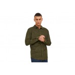 Jack And Jones Jjplain Corduroy Shirt Ls Πουκάμισο Μακρυμάνικο Ανδρικό (12236937 FOREST NIGHT)