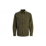 Jack And Jones Jjplain Corduroy Shirt Ls Πουκάμισο Μακρυμάνικο Ανδρικό (12236937 FOREST NIGHT)