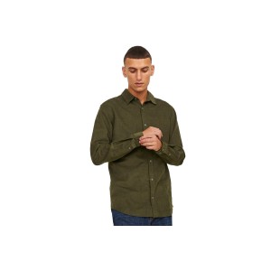 Jack And Jones Jjplain Corduroy Shirt Ls Πουκάμισο Μακρυμάνικο Ανδρικό (12236937 FOREST NIGHT)