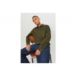 Jack And Jones Jjplain Corduroy Shirt Ls Πουκάμισο Μακρυμάνικο Ανδρικό (12236937 FOREST NIGHT)