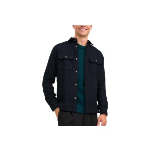 Jack And Jones Jjdarren Flannel Check Overshirt Ls Πουκάμισο Μακρυμάνικο Αν (12236958 BLACK)