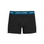 Jack And Jones Ανδρικά Εσώρουχα Boxer 3 Τεμάχια Μαύρα