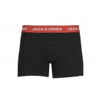 Jack And Jones Ανδρικά Εσώρουχα Boxer 3 Τεμάχια Μαύρα