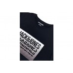 Jack And Jones Ανδρικό Κοντομάνικο T-Shirt Μαύρο