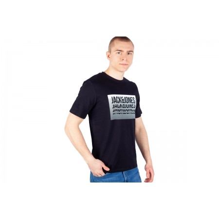 Jack And Jones Ανδρικό Κοντομάνικο T-Shirt Μαύρο