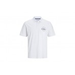 Jack And Jones Ανδρικό Κοντομάνικο Polo T-Shirt Λευκό