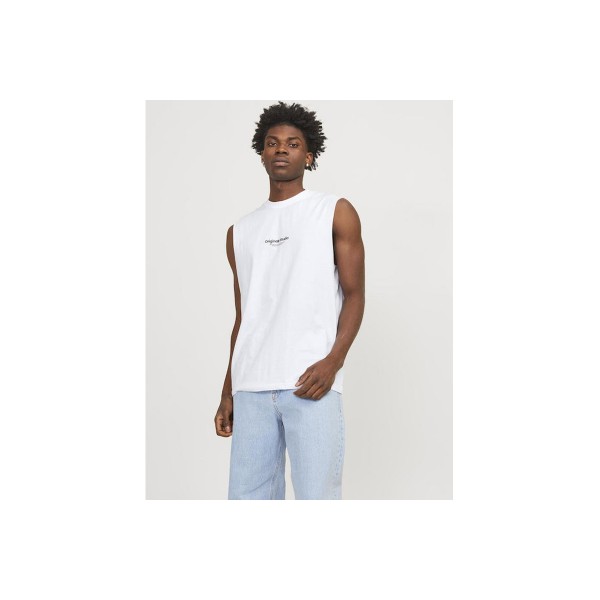 Jack And Jones Jorvesterbro Sleeveless Tee Sn Μπλούζα Αμάνικη Ανδρική (12250430 BRIGHT WHITE)