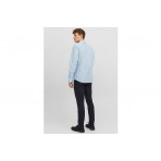 Jack And Jones Jjlucas Poplin Shirt Ls Πουκάμισο Μακρυμάνικο Ανδρικό