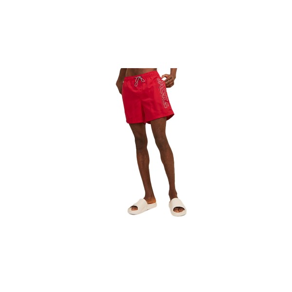 Jack And Jones Jpstfiji Jjswim Double Logo Μαγιό Σορτς Ανδρικό (12253118 TRUE RED)