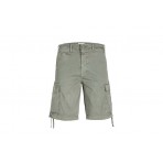 Jack And Jones Cargo Ανδρική Βερμούδα Χακί