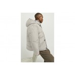 Jack & Jones JjWorld Ανδρικό Puffer Μπουφάν Εκρού