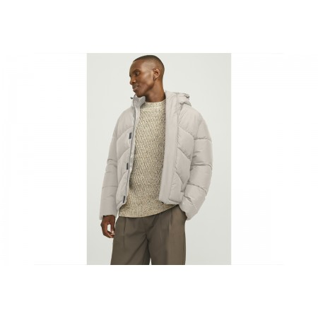 Jack & Jones JjWorld Ανδρικό Puffer Μπουφάν Εκρού