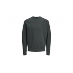 Jack And Jones Jorscott Knit Ανδρική Μακρυμάνικη Μπλούζα Χακί