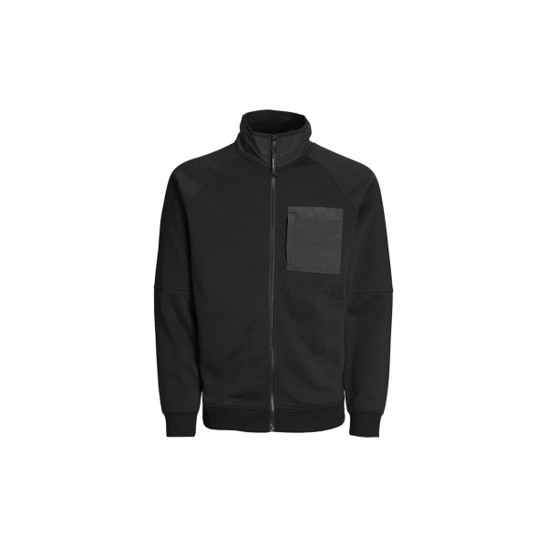 Jack And Jones Jcomatrix Sweat Zip Ζακέτα Με Κουκούλα Πολυεστερική Ανδρική (12261869 BLACK)