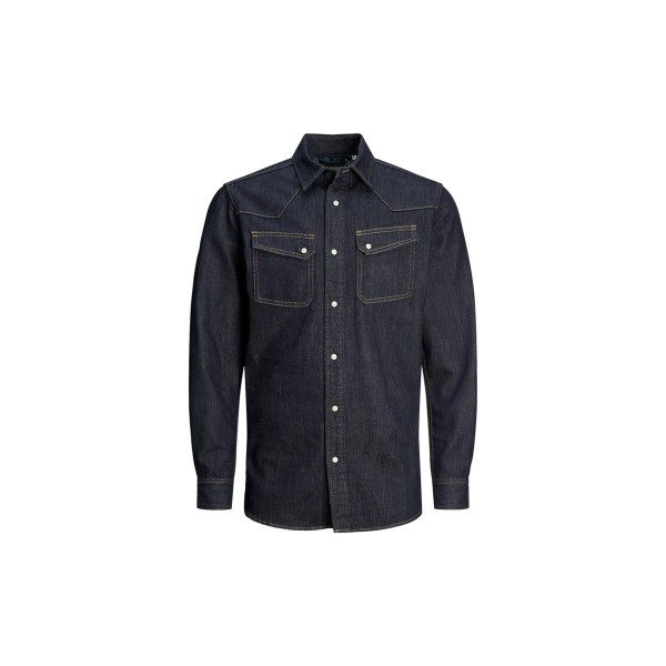 Jack And Jones Jjireno Jjshirt Mf 241 Πουκάμισο Μακρυμάνικο Ανδρικό (12261898 BLUE DENIM)