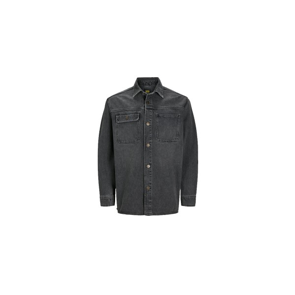 Jack And Jones Jjiscott Jjovershirt Mf 716 Πουκάμισο Μακρυμάνικο Ανδρικό (12261939 BLACK DENIM)