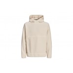 Jack And Jones Fleece Ανδρικό Φούτερ Με Κουκούλα Εκρού