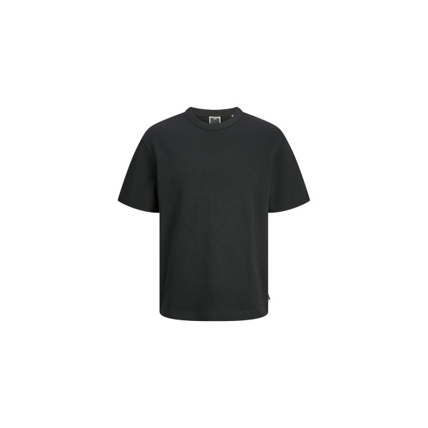 Jack And Jones Jcoalpha Waffle Crew Neck T-Shirt Ανδρικό (12265419 BLACK)