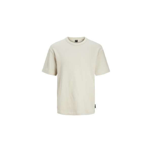 Jack And Jones Jcoalpha Waffle Crew Neck T-Shirt Ανδρικό (12265419 MOONBEAM)