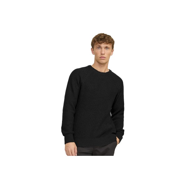 Jack And Jones Jjjones Knit Crew Neck Πουλόβερ Ανδρικό (12267393 BLACK)