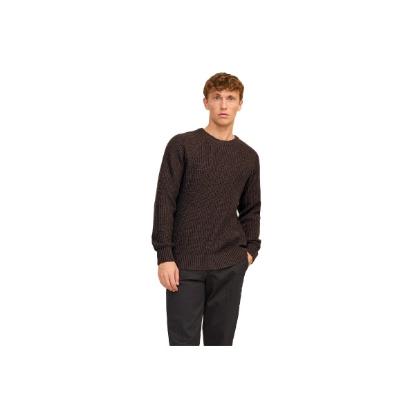 Jack And Jones Jjjones Knit Crew Neck Πουλόβερ Ανδρικό (12267393 MULCH)