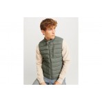 Jack And Jones Jjmac Light Bodywarmer Μπουφάν Αμάνικο Ανδρικό (12268820 AGAVE GREEN-ICEBERG)