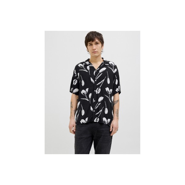 Jack And Jones Jjejeff Charge Resort Πουκάμισο Κοντομάνικο Ανδρικό (12269082 BLACK)