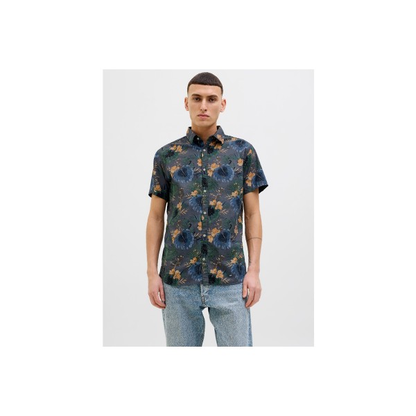 Jack And Jones Hawaii Aop Πουκάμισο Κοντομάνικο Ανδρικό (12269137 CASTLEROCK)