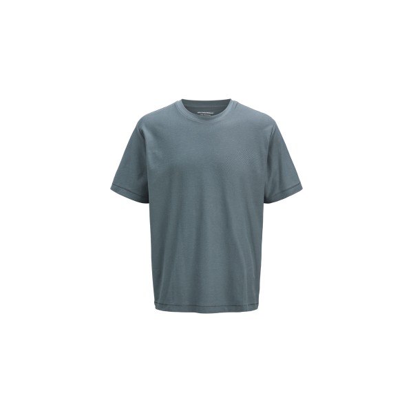 Jack And Jones Jorsplit Twill Ss Crew Neck T-Shirt Ανδρικό (12273109 STORMY WEATHER)