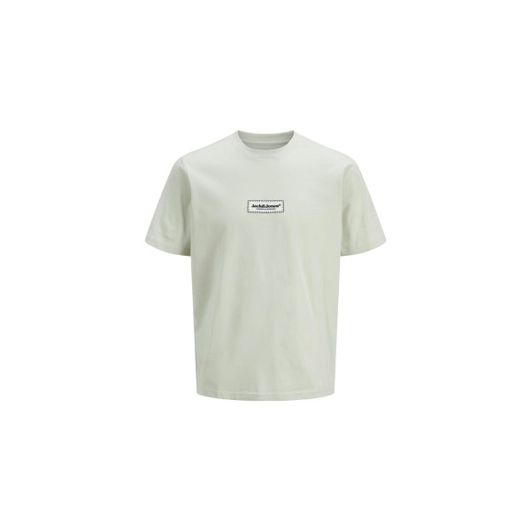 Jack And Jones Jorsplit Fakestitch Branding Ss C Ln T-Shirt Ανδρικό (12273182 CELADON TINT)