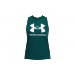 Under Armour Live Sportstyle Γυναικεία Αμάνικη Μπλούζα Πράσινη