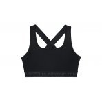 Under Armour Crossback Mid Bra Γυναικείο Μπουστάκι Μαύρο