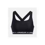 Under Armour Crossback Mid Bra Γυναικείο Μπουστάκι Μαύρο