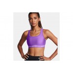 Under Armour Crossback Mid Bra Γυναικείο Μπουστάκι Μωβ