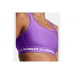 Under Armour Crossback Mid Bra Γυναικείο Μπουστάκι Μωβ