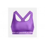 Under Armour Crossback Mid Bra Γυναικείο Μπουστάκι Μωβ