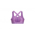 Under Armour Crossback Mid Bra Γυναικείο Μπουστάκι Λιλά