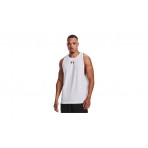 Under Armour Baseline Cotton Tank Ανδρική Αμάνικη Μπλούζα Λευκή