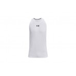 Under Armour Baseline Cotton Tank Ανδρική Αμάνικη Μπλούζα Λευκή